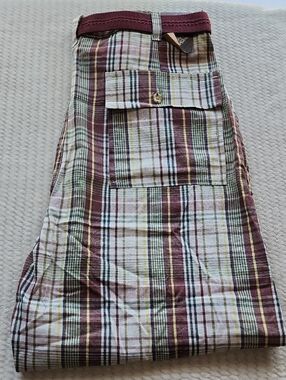 Urban Color Plaid Shorts with Belt Brand New